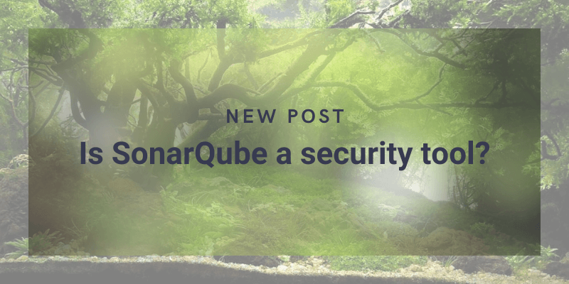 Is SonarQube a security tool? cover