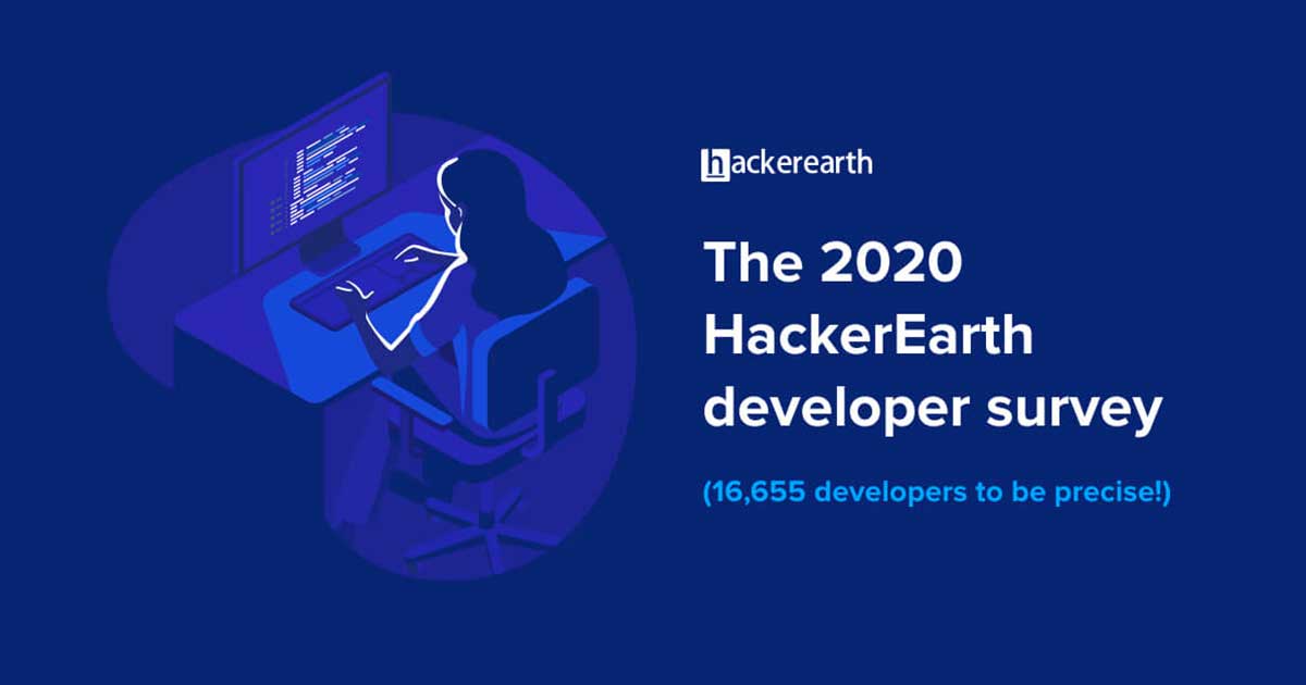 Portada de HackerEarth - Detrás del código - Encuesta para desarrolladores